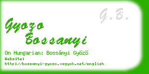 gyozo bossanyi business card