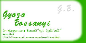gyozo bossanyi business card